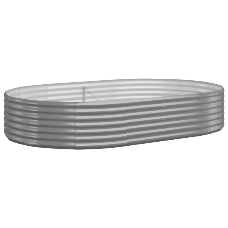 vidaXL Ζαρντινιέρα Γκρι 214x140x36 εκ. Γαλβανισμένος χάλυβας