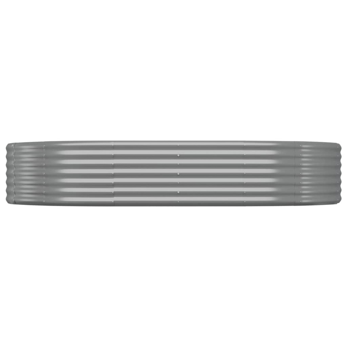 vidaXL Ζαρντινιέρα Γκρι 214x140x36 εκ. Ατσάλι με Ηλεκτρ. Βαφή Πούδρας