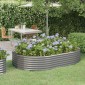 vidaXL Ζαρντινιέρα Γκρι 214x140x36 εκ. Ατσάλι με Ηλεκτρ. Βαφή Πούδρας
