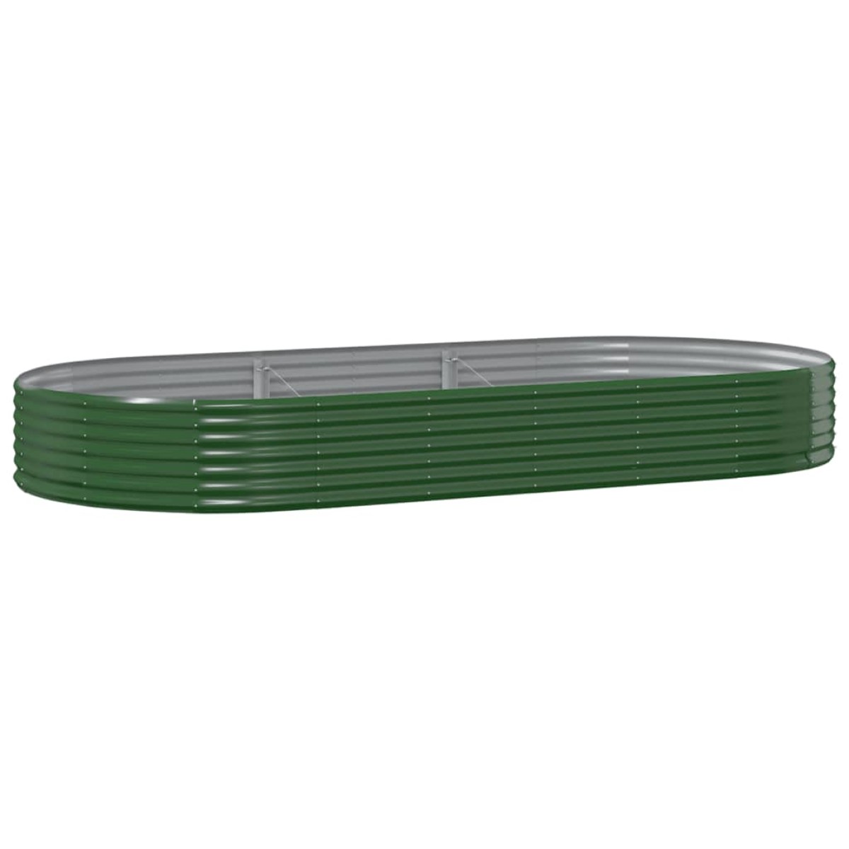 vidaXL Ζαρντινιέρα Πράσινο 296x140x36εκ. Ατσάλι με Ηλεκτρ.Βαφή Πούδρας