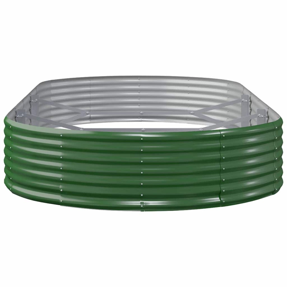 vidaXL Ζαρντινιέρα Πράσινο 296x140x36εκ. Ατσάλι με Ηλεκτρ.Βαφή Πούδρας