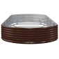 vidaXL Ζαρντινιέρα Καφέ 373x140x36 εκ. Ατσάλι με Ηλεκτρ. Βαφή Πούδρας