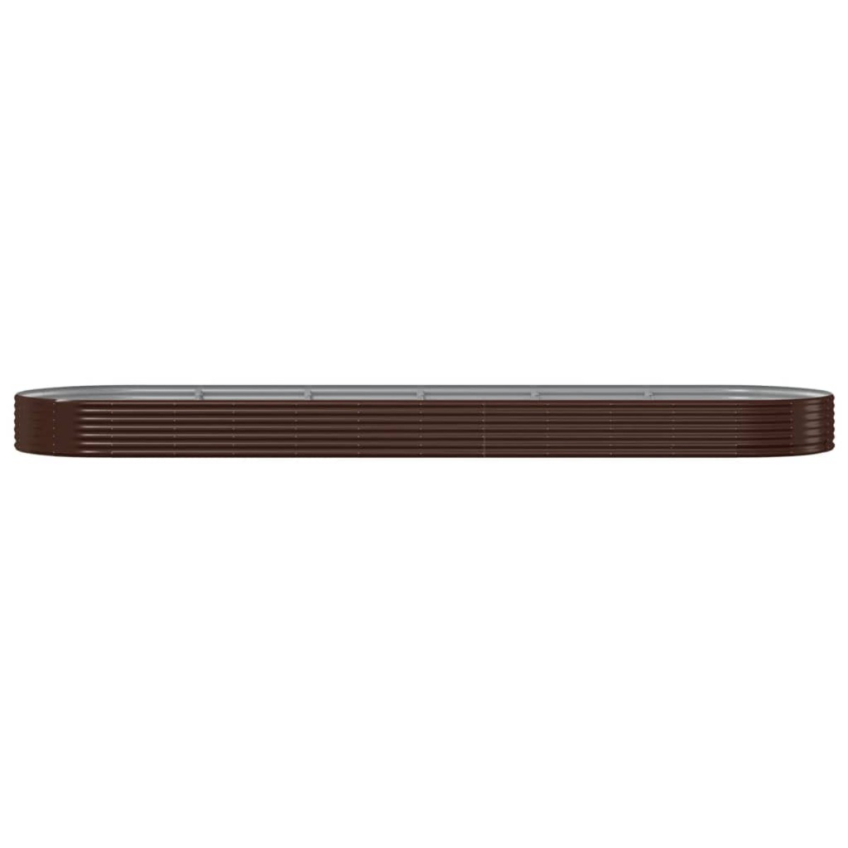 vidaXL Ζαρντινιέρα Καφέ 523x140x36 εκ. Ατσάλι με Ηλεκτρ. Βαφή Πούδρας