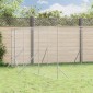 vidaXL Κλουβί Σκύλου Εξωτερ. Χώρου Ασημί 6x14x2 μ. από Γαλβαν. Ατσάλι
