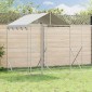 vidaXL Κλουβί Σκύλου Εξ. Χώρου με Οροφή Ασημί 14x2x2,5 μ. Γαλβ. Ατσάλι