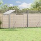 vidaXL Κλουβί Σκύλου Εξ. Χώρου με Οροφή Ασημί 10x8x2,5 μ. Γαλβ. Ατσάλι