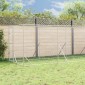 vidaXL Κλουβί Σκύλου Εξ. Χώρου με Οροφή Ασημί 2x10x2,5 μ. Γαλβ. Ατσάλι