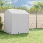 vidaXL Κλουβί Σκύλου Εξ. Χώρου με Οροφή Ασημί 2x10x2,5 μ. Γαλβ. Ατσάλι