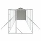 vidaXL Κλουβί Σκύλου Εξ. Χώρου με Οροφή Ασημί 2x14x2,5 μ. Γαλβ. Ατσάλι