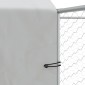 vidaXL Κλουβί Σκύλου Εξ. Χώρου με Οροφή Ασημί 10x6x2,5 μ. Γαλβ. Ατσάλι