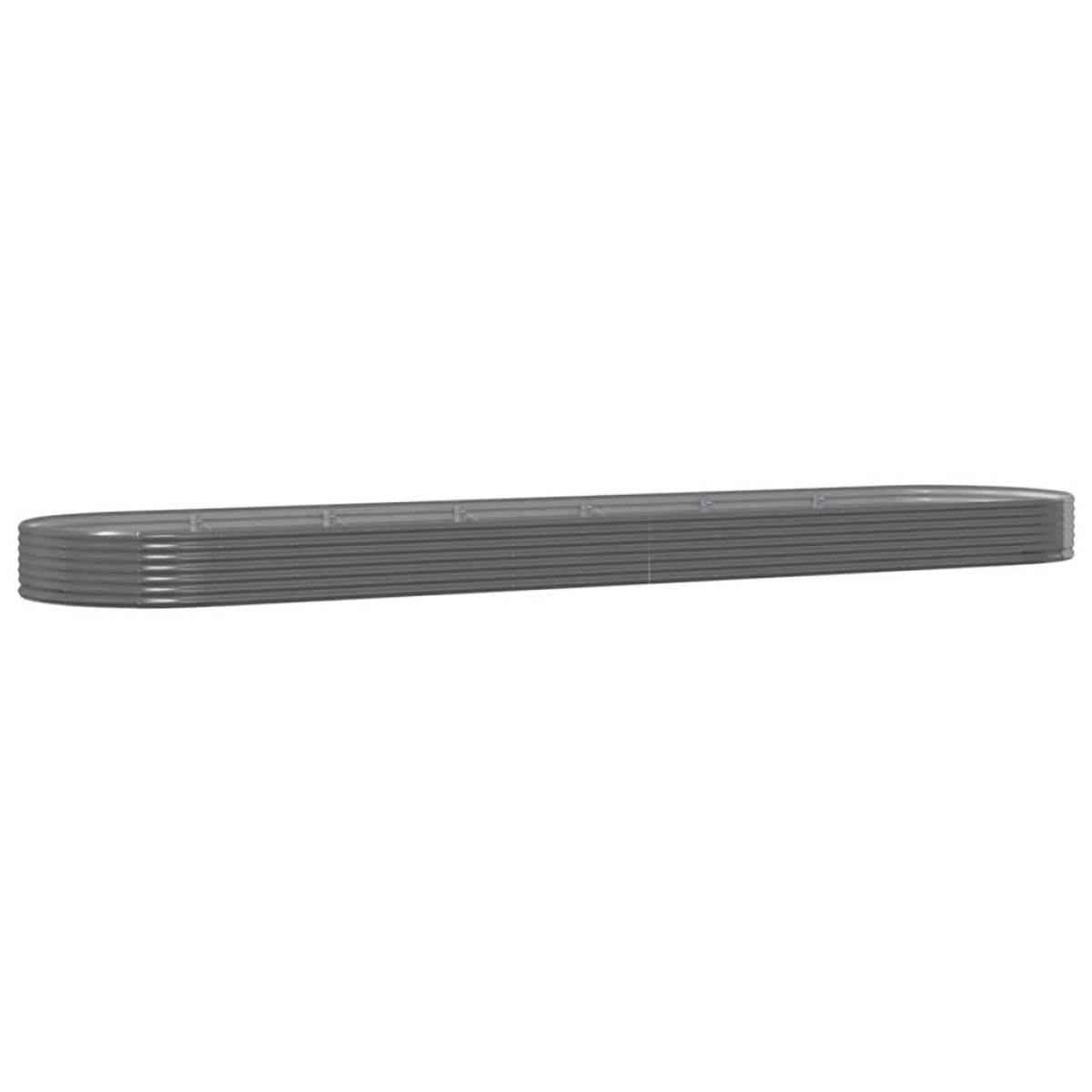 vidaXL Ζαρντινιέρα Γκρι 600x140x36 εκ. Ατσάλι με Ηλεκτρ. Βαφή Πούδρας