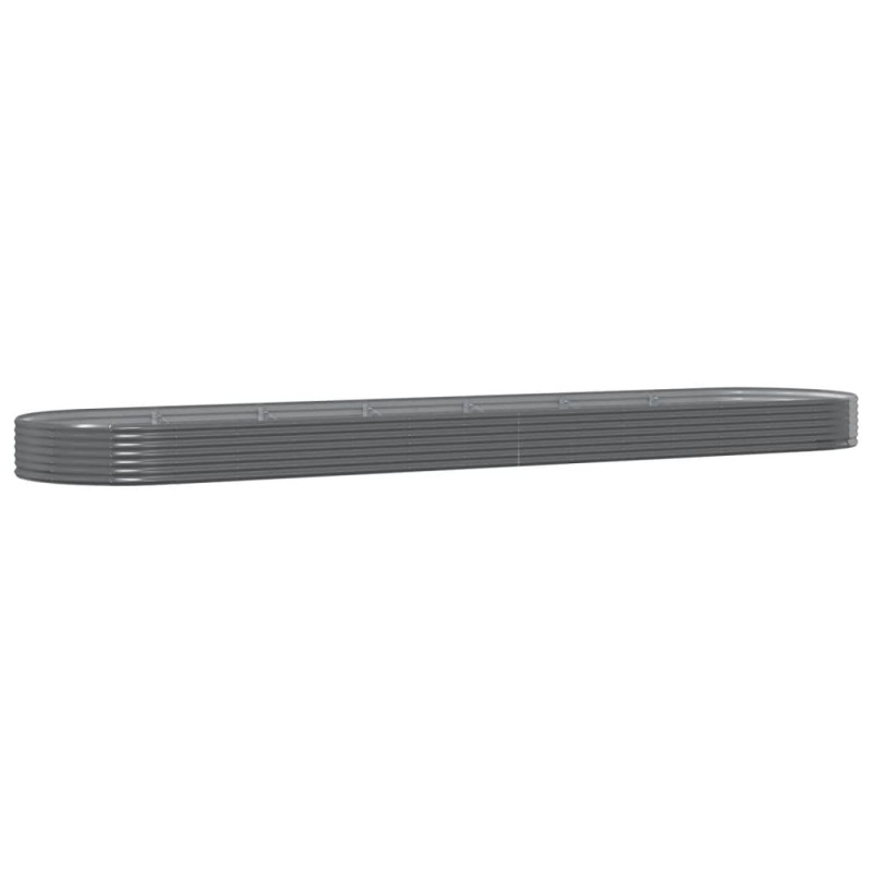 vidaXL Ζαρντινιέρα Γκρι 600x140x36 εκ. Γαλβανισμένος χάλυβας