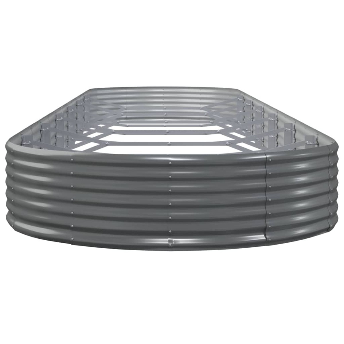 vidaXL Ζαρντινιέρα Γκρι 600x140x36 εκ. Ατσάλι με Ηλεκτρ. Βαφή Πούδρας