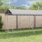vidaXL Κλουβί Σκύλου Εξ. Χώρου με Οροφή Ασημί 2x10x2,5 μ. Γαλβ. Ατσάλι