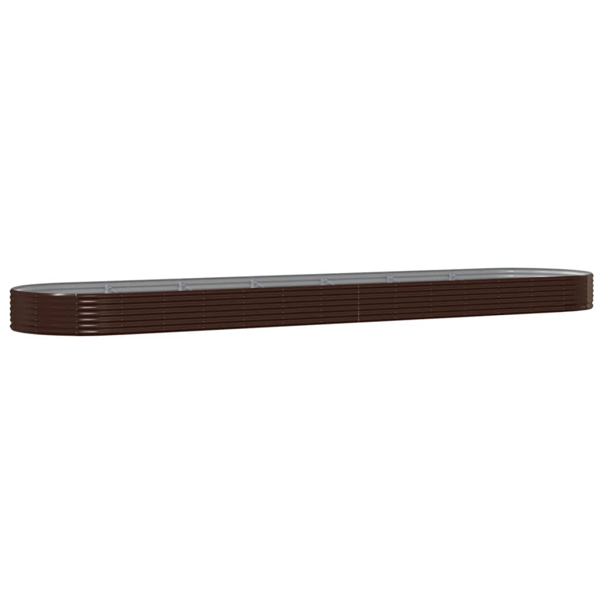 vidaXL Ζαρντινιέρα Καφέ 600x140x36 εκ. Ατσάλι με Ηλεκτρ. Βαφή Πούδρας