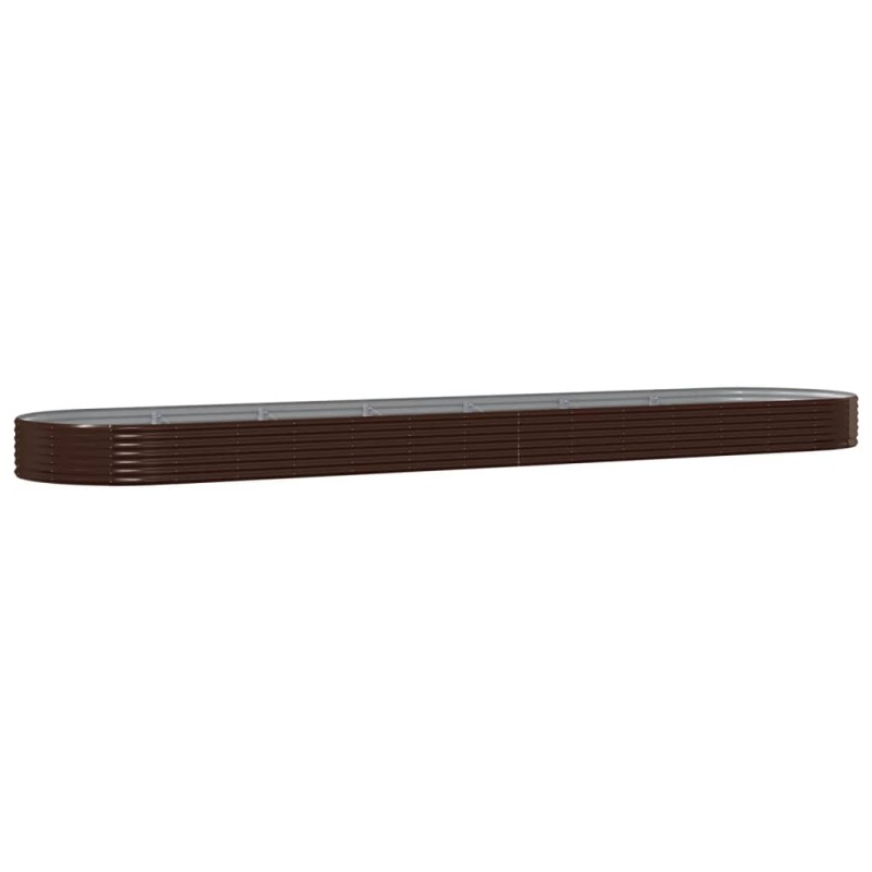 vidaXL Ζαρντινιέρα Καφέ 600x140x36 εκ. Γαλβανισμένος χάλυβας