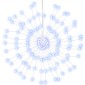 vidaXL Φωτάκια Χριστουγεννιάτικα 2 Τεμ. 140 LED Ψυχρό Λευκό 17 εκ.