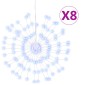 vidaXL Φωτάκια Χριστουγεννιάτικα 8 Τεμ. 140 LED Ψυχρό Λευκό 17 εκ.