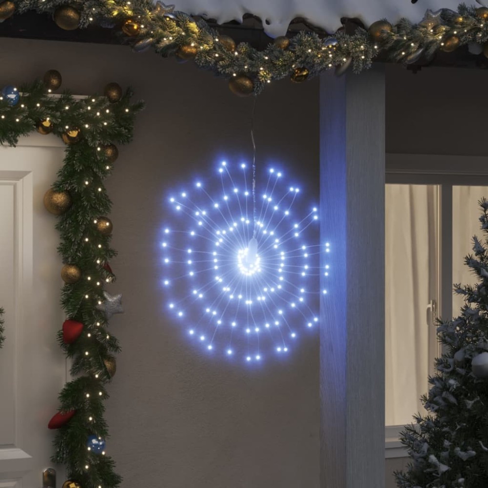 vidaXL Φωτάκια Χριστουγεννιάτικα 8 Τεμ. 140 LED Ψυχρό Λευκό 17 εκ.