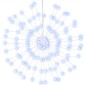 vidaXL Φωτάκια Χριστουγεννιάτικα 8 Τεμ. 140 LED Ψυχρό Λευκό 17 εκ.