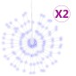 vidaXL Φωτάκια Χριστουγεννιάτικα 2 τεμ. 140 LED Μπλε 17 εκ.