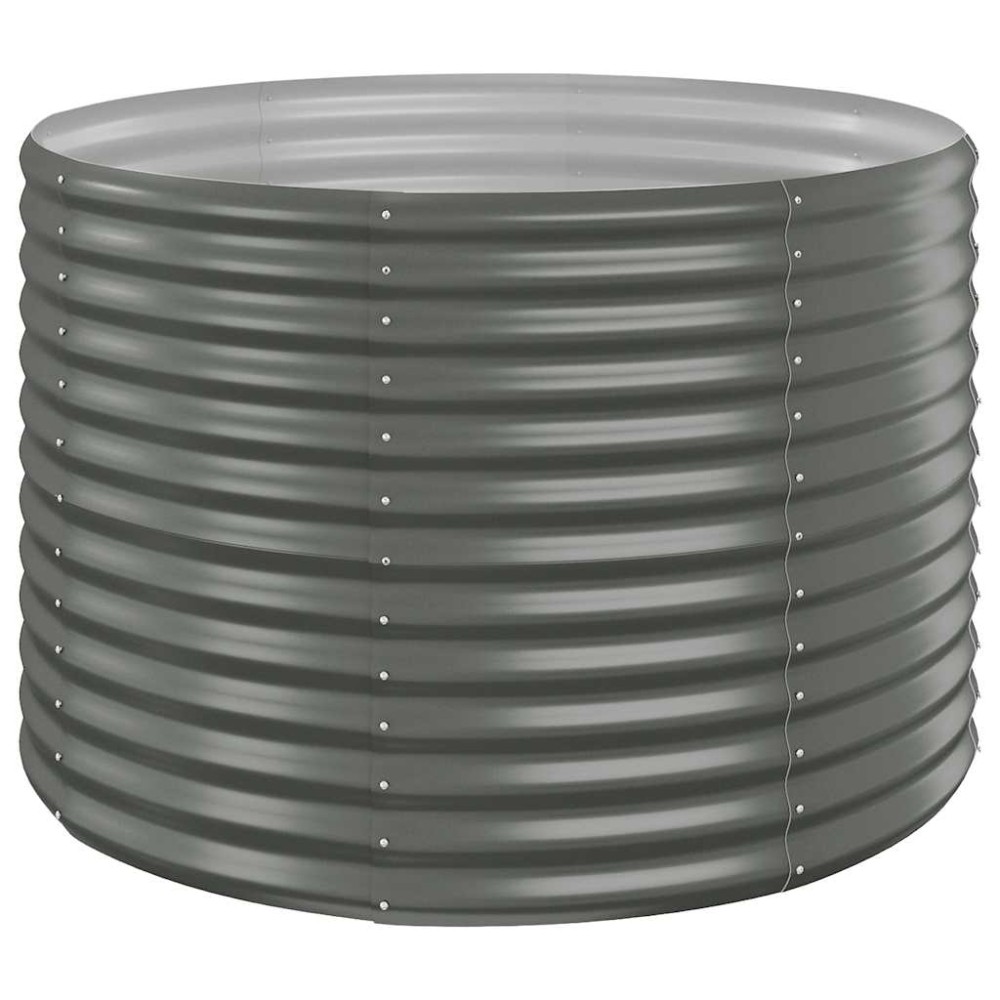 vidaXL Ζαρντινιέρα Γκρι 100x100x68 εκ. Γαλβανισμένος χάλυβας