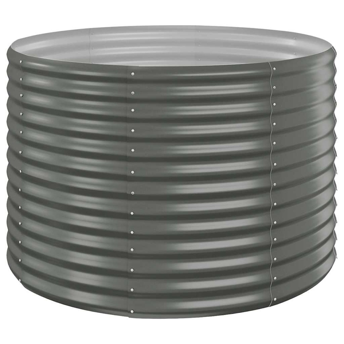 vidaXL Ζαρντινιέρα Γκρι 100x100x68 εκ. Ατσάλι με Ηλεκτρ. Βαφή Πούδρας
