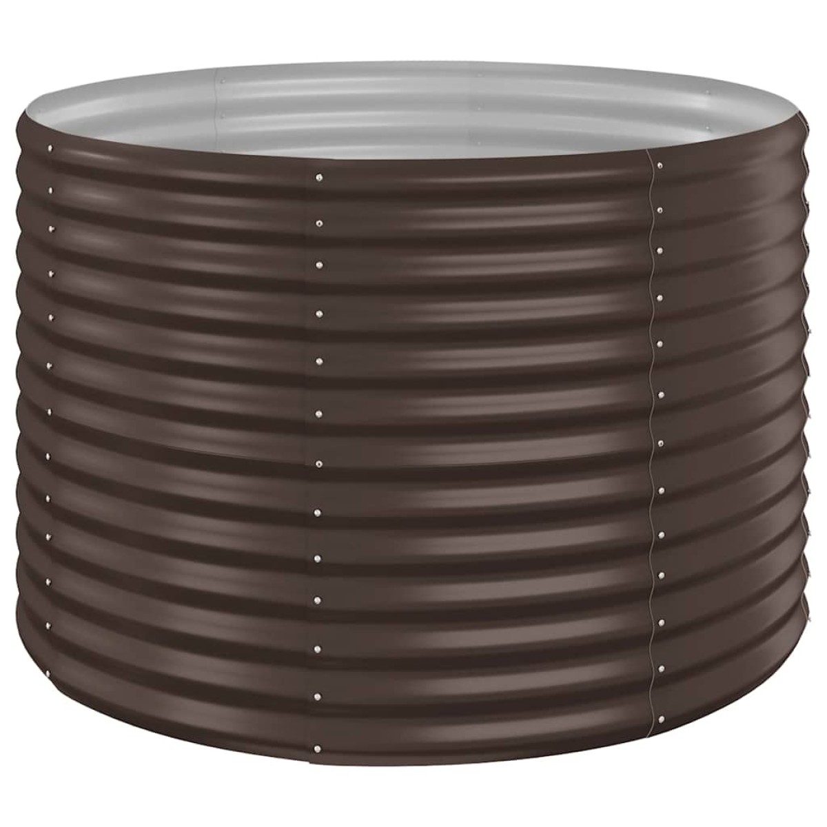vidaXL Ζαρντινιέρα Καφέ 100x100x68 εκ. Ατσάλι με Ηλεκτρ. Βαφή Πούδρας