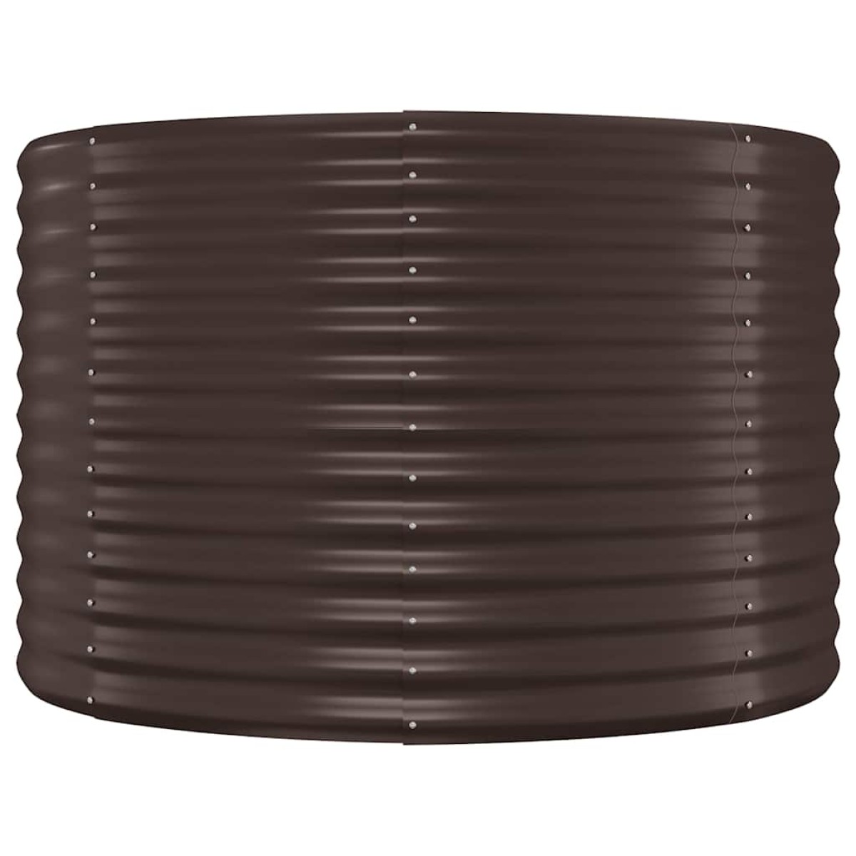 vidaXL Ζαρντινιέρα Καφέ 100x100x68 εκ. Ατσάλι με Ηλεκτρ. Βαφή Πούδρας