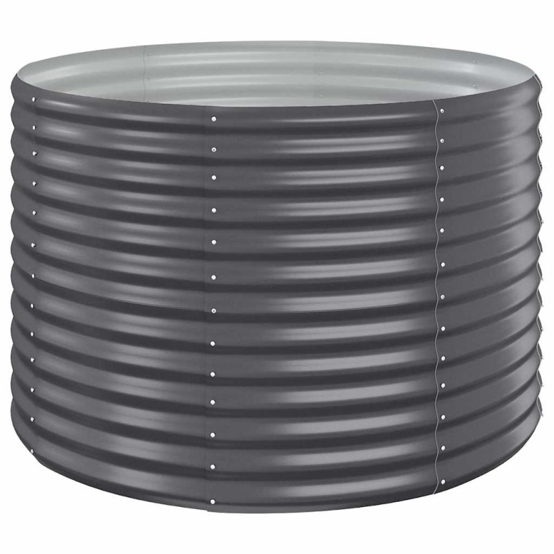 vidaXL Ζαρντινιέρα Ανθρακί 100x100x68εκ Γαλβανισμένος χάλυβας