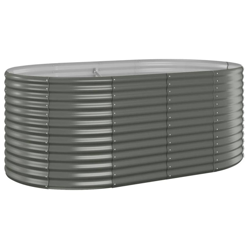vidaXL Ζαρντινιέρα Γκρι 175x100x68 εκ. Γαλβανισμένος χάλυβας