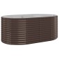 vidaXL Ζαρντινιέρα Καφέ 175x100x68 εκ. Ατσάλι με Ηλεκτρ. Βαφή Πούδρας