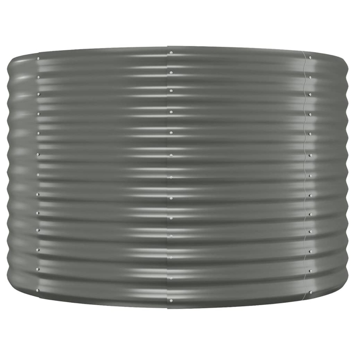vidaXL Ζαρντινιέρα Γκρι 249x100x68 εκ. Ατσάλι με Ηλεκτρ. Βαφή Πούδρας