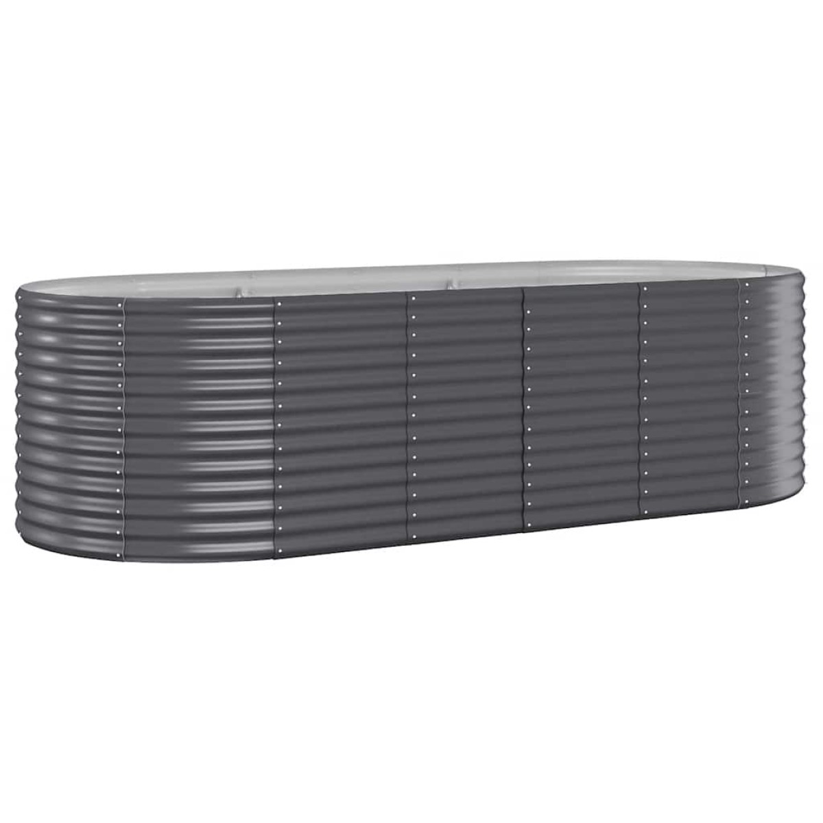 vidaXL Ζαρντινιέρα Ανθρακί 249x100x68εκ Ατσάλι με Ηλεκτρ. Βαφή Πούδρας