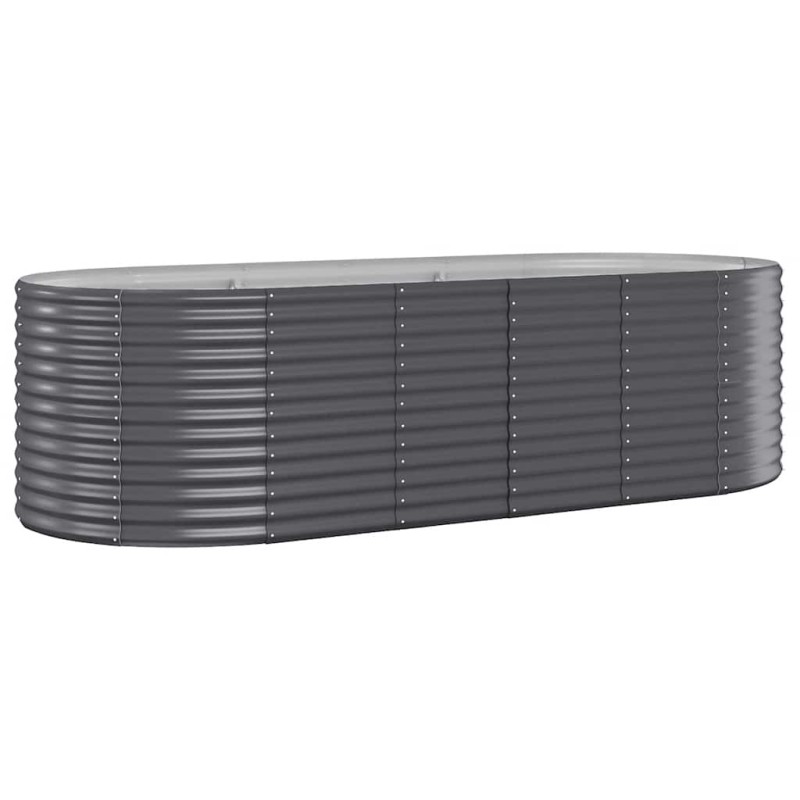 vidaXL Ζαρντινιέρα Ανθρακί 249x100x68εκ Γαλβανισμένος χάλυβας