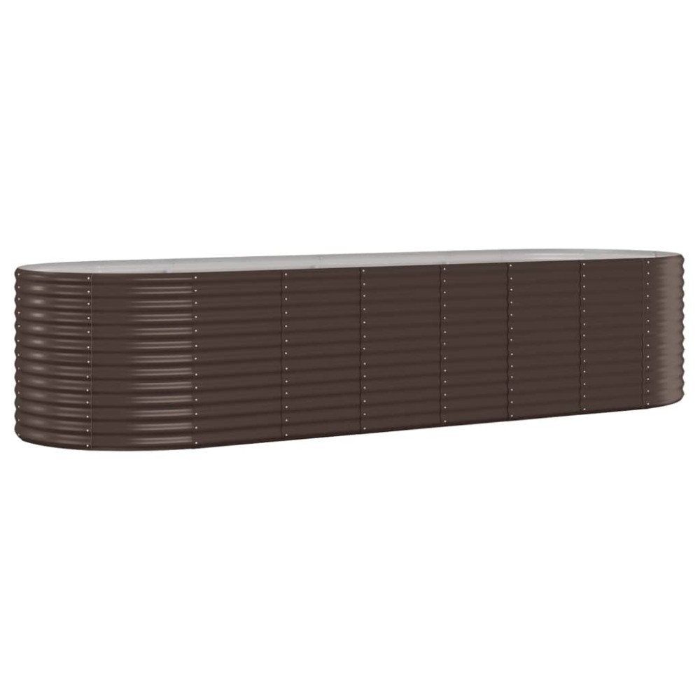vidaXL Ζαρντινιέρα Καφέ 322x100x68 εκ. Γαλβανισμένος χάλυβας