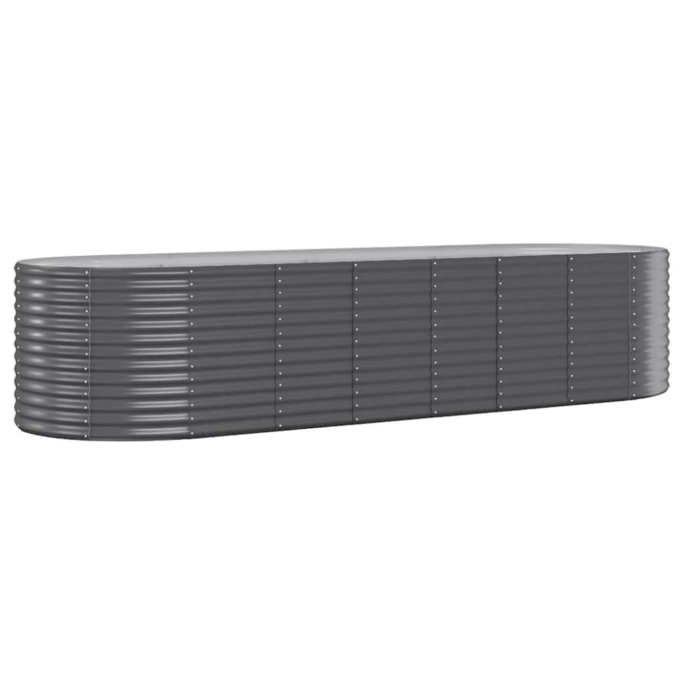 vidaXL Ζαρντινιέρα Ανθρακί 322x40x68 εκ Γαλβανισμένος χάλυβας