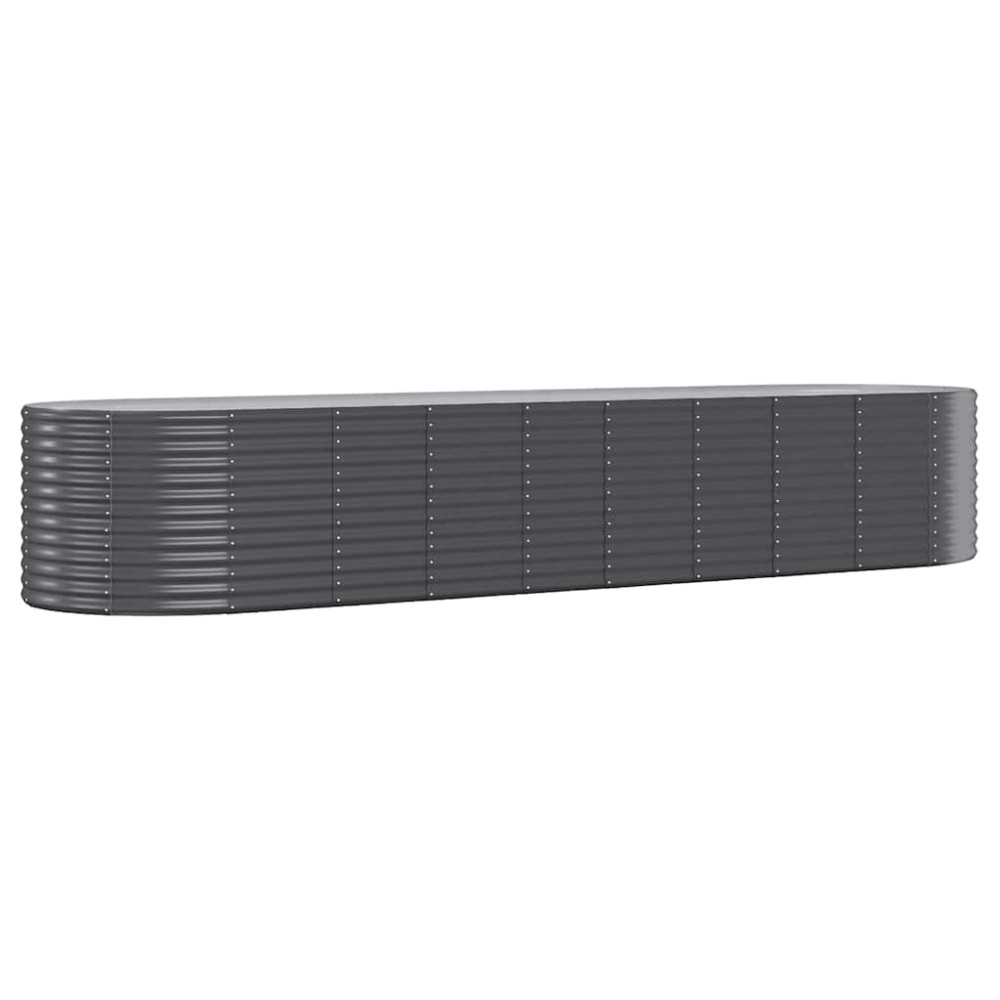 vidaXL Ζαρντινιέρα Ανθρακί 396x100x68εκ Γαλβανισμένος χάλυβας