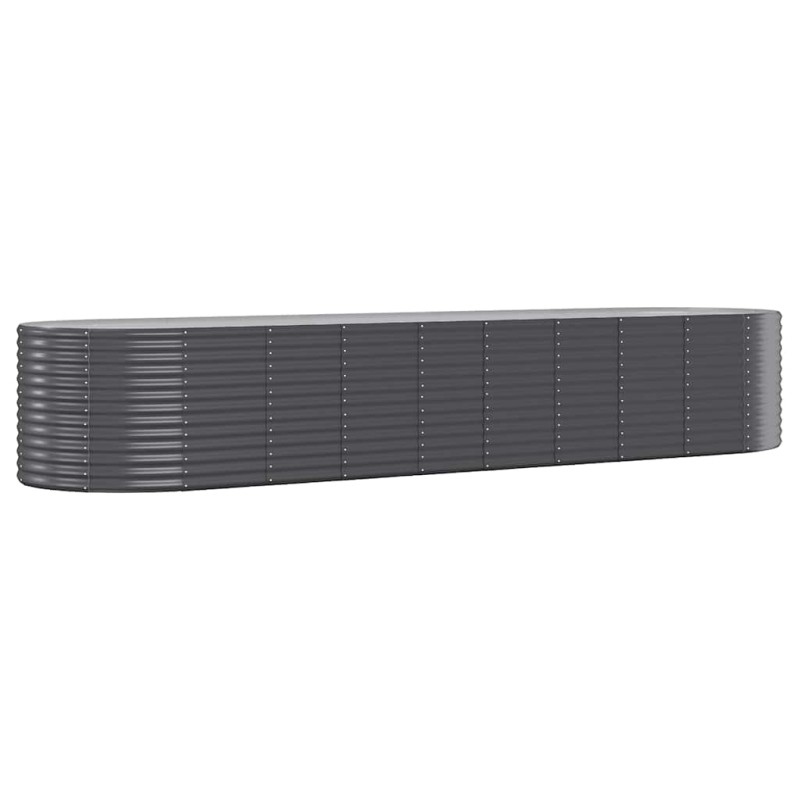 vidaXL Ζαρντινιέρα Ανθρακί 396x100x68εκ Γαλβανισμένος χάλυβας