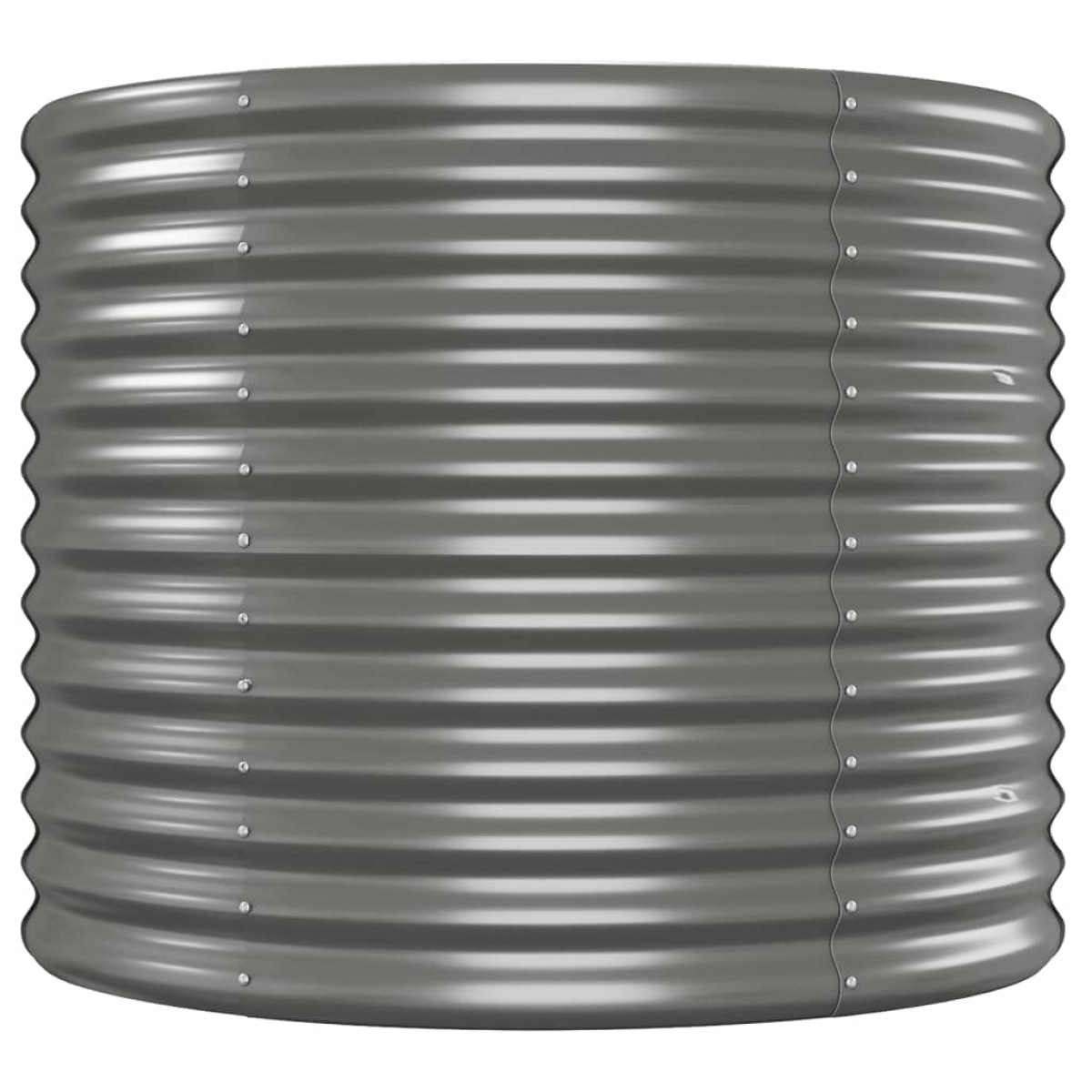 vidaXL Ζαρντινιέρα Γκρι 554x100x68 εκ. Ατσάλι με Ηλεκτρ. Βαφή Πούδρας