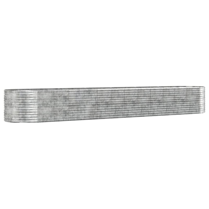vidaXL Ζαρντινιέρα Ασημί 554x100x68 εκ. Ατσάλι με Ηλεκτρ. Βαφή Πούδρας