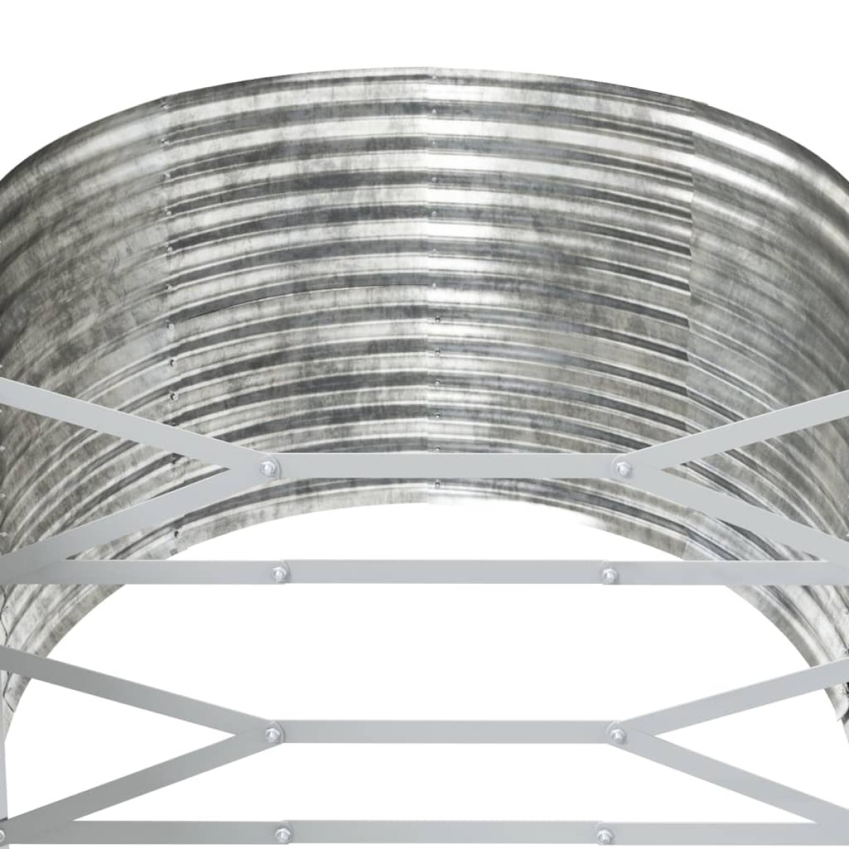 vidaXL Ζαρντινιέρα Ασημί 554x100x68 εκ. Ατσάλι με Ηλεκτρ. Βαφή Πούδρας