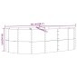 vidaXL Ζαρντινιέρα Γκρι 212x140x68 εκ. Ατσάλι Με Ηλεκτρ. Βαφή Πούδρας