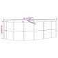 vidaXL Ζαρντινιέρα Καφέ 212x140x68 εκ. Ατσάλι Με Ηλεκτρ. Βαφή Πούδρας