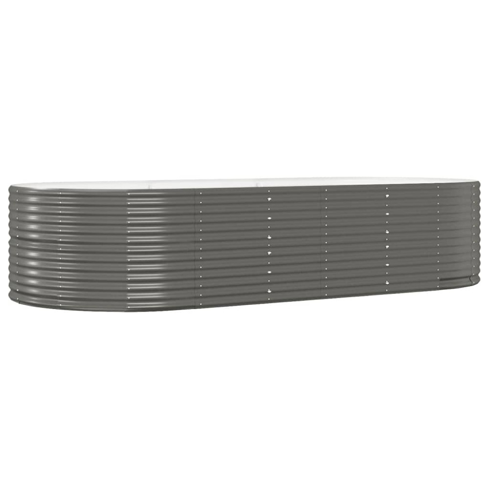 vidaXL Ζαρντινιέρα Γκρι 291x140x68 εκ. Γαλβανισμένος χάλυβας
