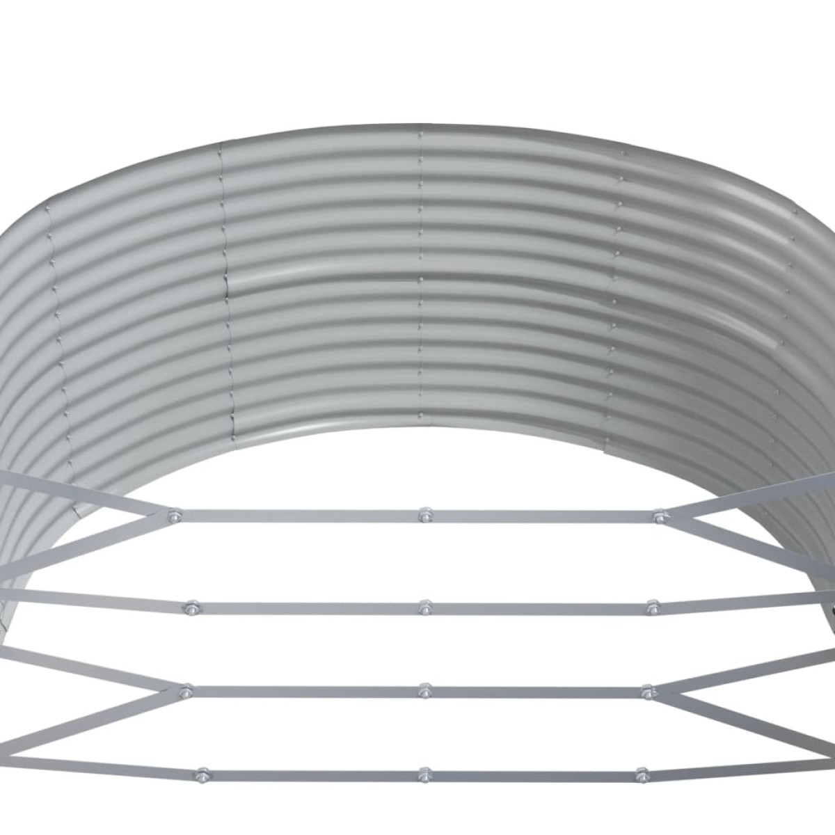 vidaXL Ζαρντινιέρα Γκρι 291x140x68 εκ. Ατσάλι με Ηλεκτρ. Βαφή Πούδρας