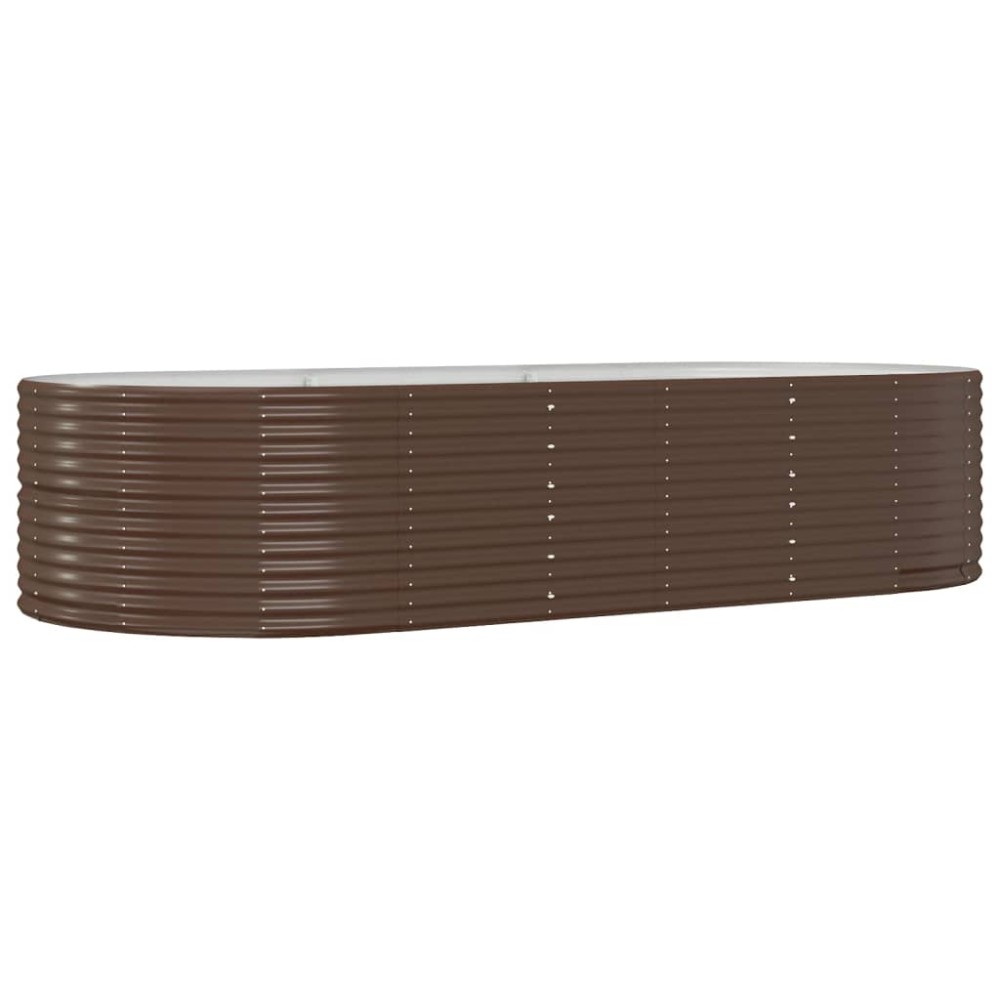 vidaXL Ζαρντινιέρα Καφέ 291x140x68 εκ. Γαλβανισμένος χάλυβας