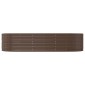 vidaXL Ζαρντινιέρα Καφέ 291x140x68 εκ. Ατσάλι με Ηλεκτρ. Βαφή Πούδρας