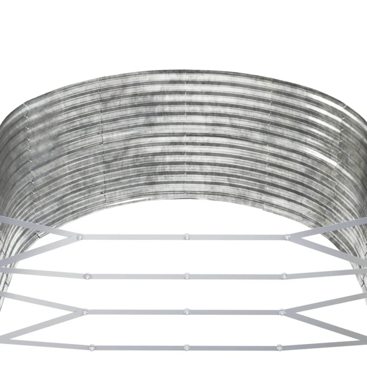vidaXL Ζαρντινιέρα Ασημί 291x140x68 εκ. Ατσάλι με Ηλεκτρ. Βαφή Πούδρας