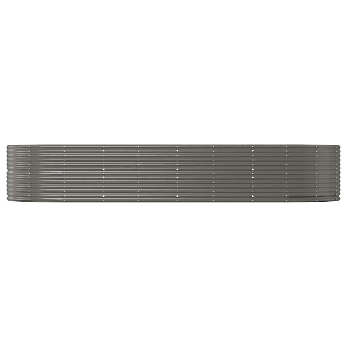 vidaXL Ζαρντινιέρα Γκρι 367x140x68 εκ. Ατσάλι με Ηλεκτρ. Βαφή Πούδρας
